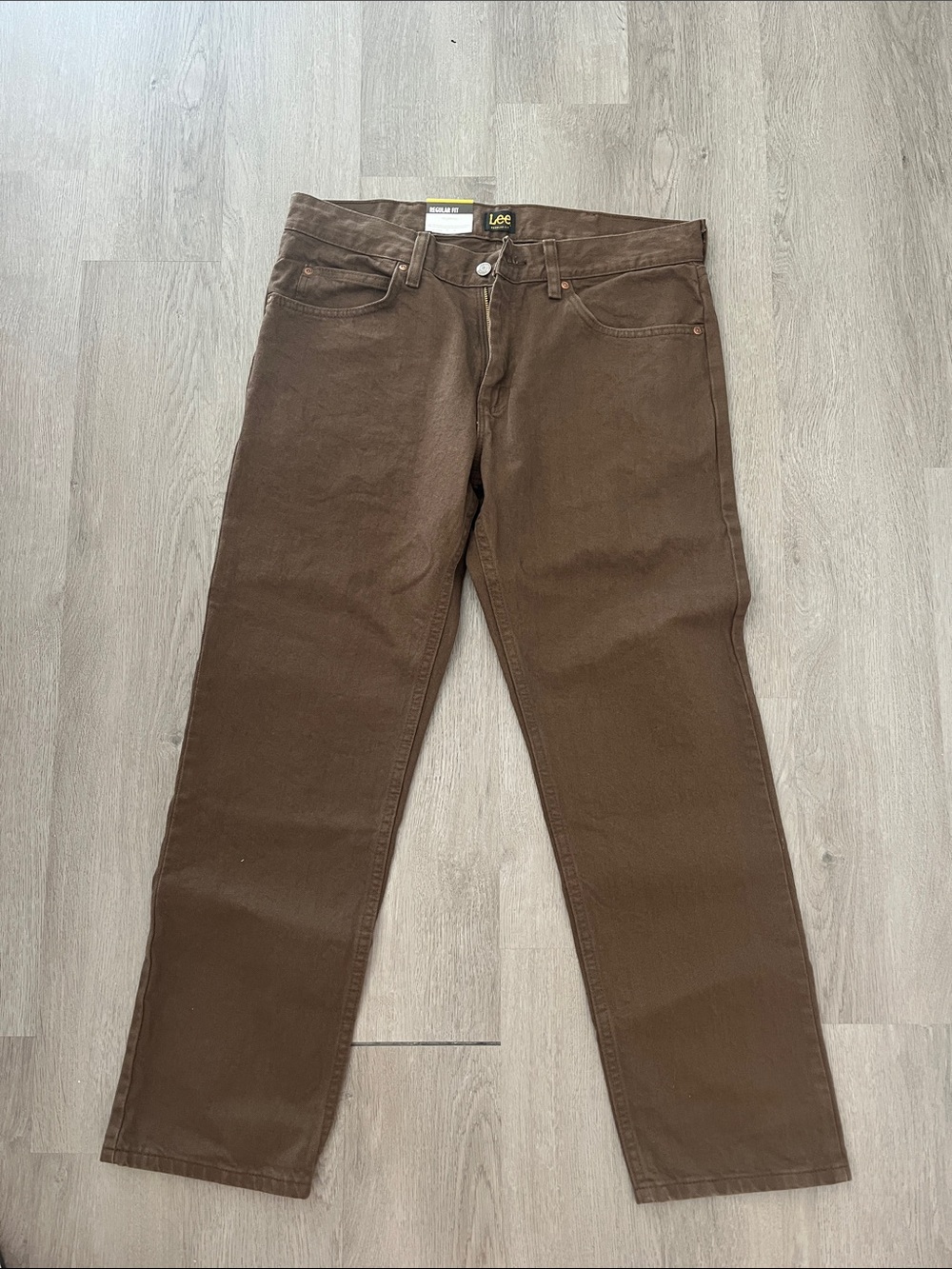 Lee Chocolate Brown Straight-Leg Jeans